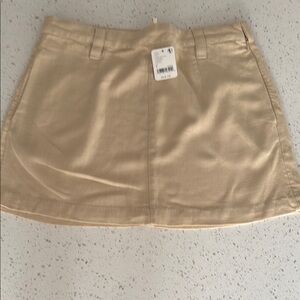 Free People Mini Skirt in Light Beige